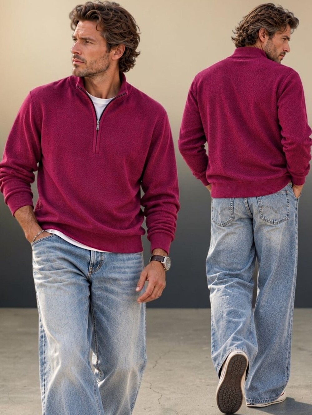 Brooks Brothers XXL Red Supima Cotton Quarter Zip Sweater Preppy Golf Academia